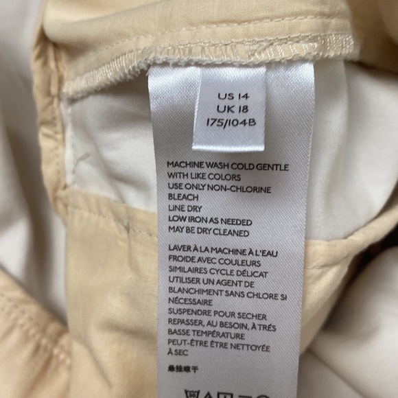 Anthropologie Ivory Demi Textured Jumpsuit Cream Color Sz 14 - Picture 9 of 13